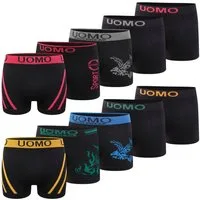 L&K Boxershorts 1209 (10er-Pack) Boxershorts aus Mikrofaser ohne Seitennaht in 10 verschiedenen Modelle