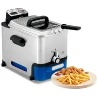 Tefal Kaltzonenfritteuse Oleoclean Pro, Kapazität 1,2 kg, herausnehmbarer Ölbehälter, 2300 W, automatische Öl/Fett Filterung, Timer, Thermostat, 3,5l Öl, FR8040