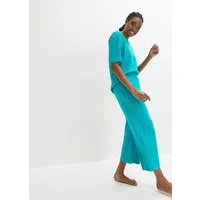 bonprix Hausanzug (Set) aus Baumwolle, Oversize-Passform, gerippte Struktur, weite Hose