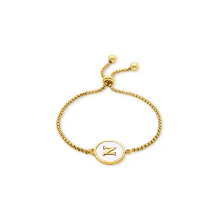 Luxenter-Armband aus weißem Perlmutt in 18 Karat Gelbgold - Alphabet