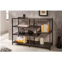 riess-ambiente Standregal SLIM LINE 115cm schwarz, Einzelartikel 1-tlg., Wohnzimmer · Esche-Design · Metall · mit Ablage · Industrial
