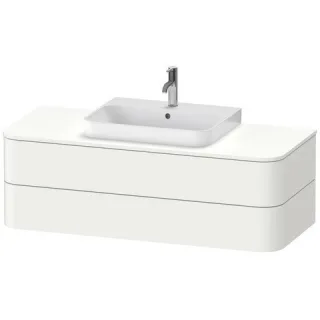 Duravit Happy D.2 Plus Konsolenwaschtischunterbau wandhängend Weiß Seidenmatt 1300x550x408 mm - HP49 HP4962036360010