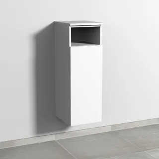 Sanipa 3way Mittelschrank mit 1 Tür und 1 offenem Fach, Weiß-Soft, SM13143 SM13143