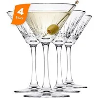 Pasabahce Gläser-Set Elysia Martiniglas, 6-tlg., Glas, Ideal für Cocktails, Martinis, 4er Set - 220 ml