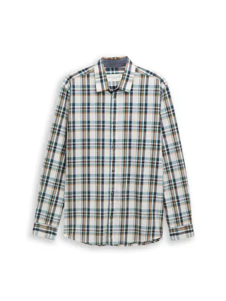 Tom Tailor - Regular Fit Hemd mit Karomuster white multicolor check - Gr. - XXXL