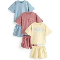 Next Pyjama Kurze Schlafanzüge, 3er-Pack (6 tlg)