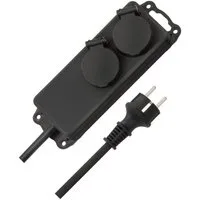 Brennenstuhl H07RN-F 3G1,5, 2 m Steckdosenleiste (Klappendeckel, Kabellänge 2 m)
