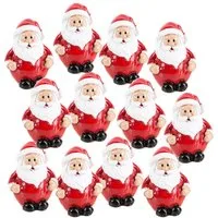 Logbuch-Verlag Dekofigur 12 kleine Nikolaus Figuren Santa Weihnachtsmann rot weiß 3 cm