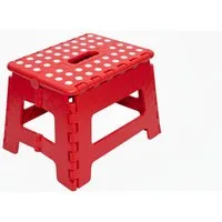 HH-Haushalt Klapptritt Klapphocker, Klapptritt 22 cm für Kinder faltbar bis 150 kg Rot