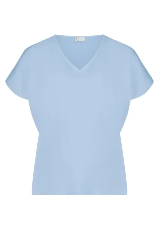 V by Vera Mont - Satin-Bluse Soft Sky - Gr. - 36