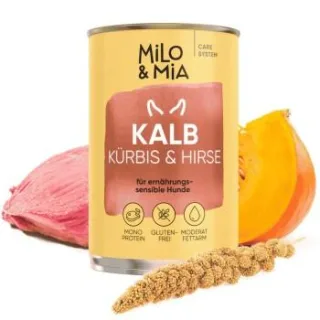 Milo & Mia Kalb, Kürbis & Hirse 24x400 g