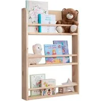 Ticaa Wandregal Kinder Bücherregal Toni 55x80 & 60x130, in verschiedenen Farben erhältlich
