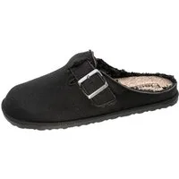 Fischer-Markenschuh Helge Pantoffel aus Velouran, mit Plüschfutter, Einlegesohle aus Filz herausnehmbar