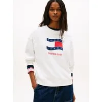 Tommy Jeans Sweatshirt TJW BXY WAVY FLAG CREW EXT Boxy Fit mit Rundhals