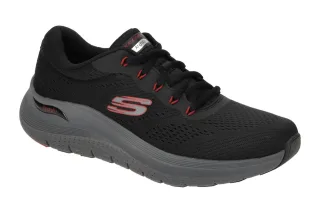 Skechers 232700 BKRD ARCH FIT 2.0 Herrenschuhe Schwarz/Rot Textil VEGAN Masch...