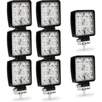 Clanmacy LED Scheinwerfer LED Arbeitsscheinwerfer 2er Set, 48W, 4320lm, 10–30V, IP67, 12V 24V LED Scheinwerfer Traktor Arbeitslicht für Offroad, SUV, ATV