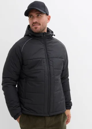 bonprix Wattierte Steppjacke, schwarz, Gr.60/62 (XXL), moderne wattierte Steppjacke mit seitlichen Taschen