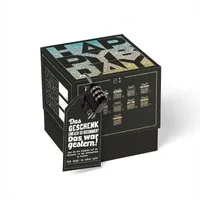 SURPRISA Geschenkbox Rätsel-Geschenkbox Happy Birthday mit Glitzer, originelle Geburtstagsbox mit Zahlenschloss zum Geburtstag