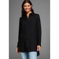 Boysen's Longbluse mit tiefen Seitenschlitzen