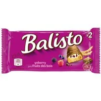 Balisto Riegel, Balisto Joghurt Beeren Mix Vollkornkeks Riegel aus Milchschokolade 37g