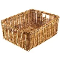 Kobolo Aufbewahrungskorb Rattankorb Regalkorb Rattan lacak eckig Größe S