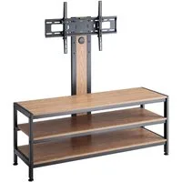 pro.tec TV-Ständer, (bis 70 Zoll, »Stockholm« mit Fernsehtisch 120x40x108 cm Schwarz/Eicheoptik)