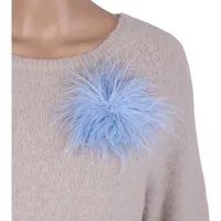 MIRROSI Brosche Edler Federbrosche, Feder-Anstecker im Boho-Vintage Stil, Ausgestattet mit Clip und Anstecknadel für sicheren Halt