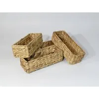 ARTRA Dekokorb Besteckkörbe 4er Set "Hanna" aus Wasserhyazinthe natur Kosmetikkörbe (1 St)