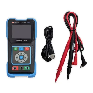 HWAUT IR-1000H Digital Insulation Tester 1000V 10GOhm 2.4-Inch Color LCD Megohmmeter With IR VR PI DAR Type-C Rechargeab