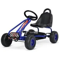 COSTWAY Go-Kart, Tretauto, Tretfahrzeug, Kinderfahrzeug, ab 3 Jahren