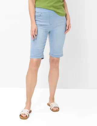 Raphaela by Brax Damen Bermuda Style PAMINA BERMUDA BLEACHED LIGHT BLUE SLIGHTUSED, denim hellblau, Gr. 36