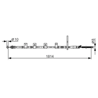 Bosch Handbremsseil hinten links Suzuki Swift 3