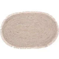 Excellent Houseware Teppich Maisstrohteppich für Wohnzimmer, oval, 80 x 50 cm, oval, Höhe: 15 mm