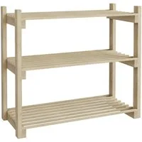 en.casa Schuhregal, »Them« Standregal für Schuhe mit 3 Ablagen 60x68x30 cm