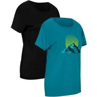 bonprix Funktionsshirt (Packung, 2-tlg) Oversized, überschnittene Schultern, schnelltrocknendes Material