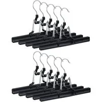 relaxdays Kleiderbügel Hosenbügel Metall, (10-tlg), 10er Pack