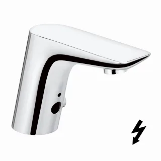 Kludi elektronische Waschtisch-Armatur Balance Niederdruck mit Netzteil chrom 5220205