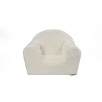 FORTISLINE Kindersessel Mini in Teddy-Stoff Kuschelsessel Babysessel Spielsessel rund, Der Bezug ist abnehmbar und waschbar