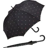 Esprit Langregenschirm Damen Regenschirm mit Automatik Sweatheart, groß und stabil, mit vielen kleinen, bunten Herzen