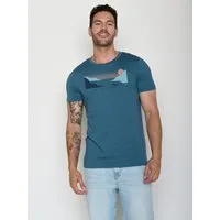 GreenBomb T-Shirt Guide Canoe Fjord (1-tlg., 1) klassischer Schnitt, tailliert, Rundhalsausschnitt, Bio-Baumwolle