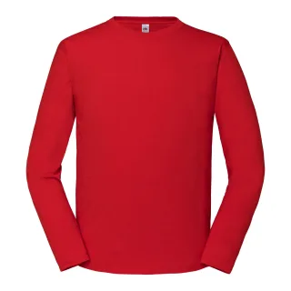 Fruit of the Loom - "Iconic 195" T-Shirt für Herren/Damen Unisex Langärmlig (Rot)
