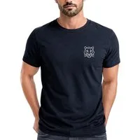 Neverless Print-Shirt Herren T-Shirt Baumwolle mit Brustlogo bedruckt Polygon Tiger Sommer mit Print