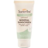 Suntribe Sonnenschutzcreme Bio Sonnencreme LSF 30 – Mineralisch & getönt, 0% Zusätze - Riffsicher & wasserfest