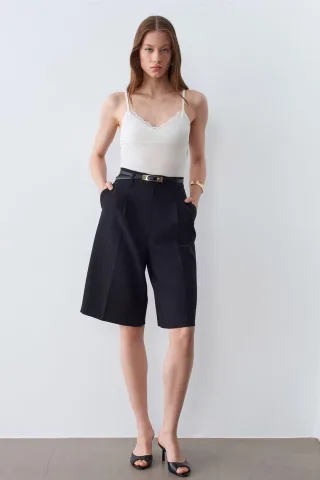 Spitzen-V-Ausschnitt ärmellose Cami-Bluse