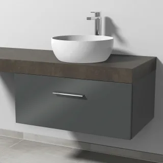Sanipa Waschtischunterbau mit Auszug 2morrow (G2323) 340x800x520 Anthrazit-Glanz, G232379 G232379