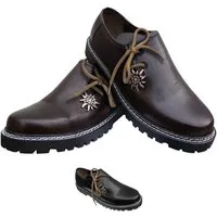 German Wear GW1800-EW Haferlschuh Trachtenschuhe Edelweiß Haferlschuhe Glattleder