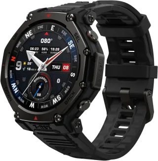 Amazfit T-Rex 3 Pro [inkl. Silikonarmband schwarz] 48mm Titangehäuse schwarz
