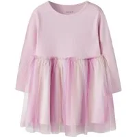 Name It Minikleid NMFDOTIANA LS DRESS mit aufgesetztem Tüllrock