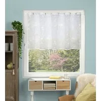 HOME WOHNIDEEN Scheibengardine MIGRON (1 St), halbtransparent, Polyester, Pastendruck