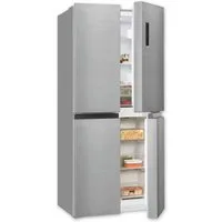 exquisit Multi Door MD365-125-040D inoxlook, 180 cm hoch, 79 cm breit, Kein Abtauen nötig: 362 L No-Frost Kühl-Gefrier-Kombi mit LED